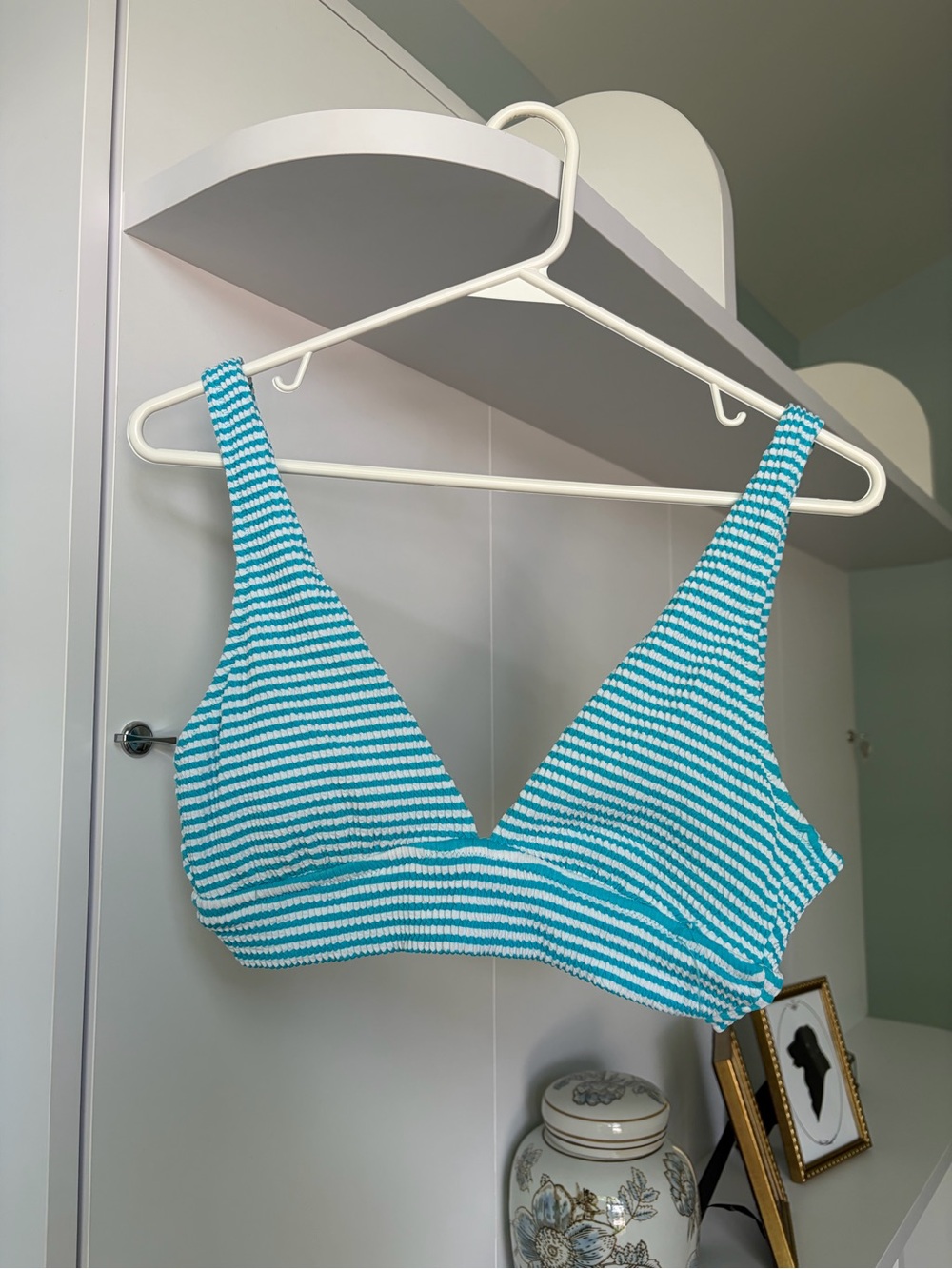 NEW Striped Teal and White Bikini